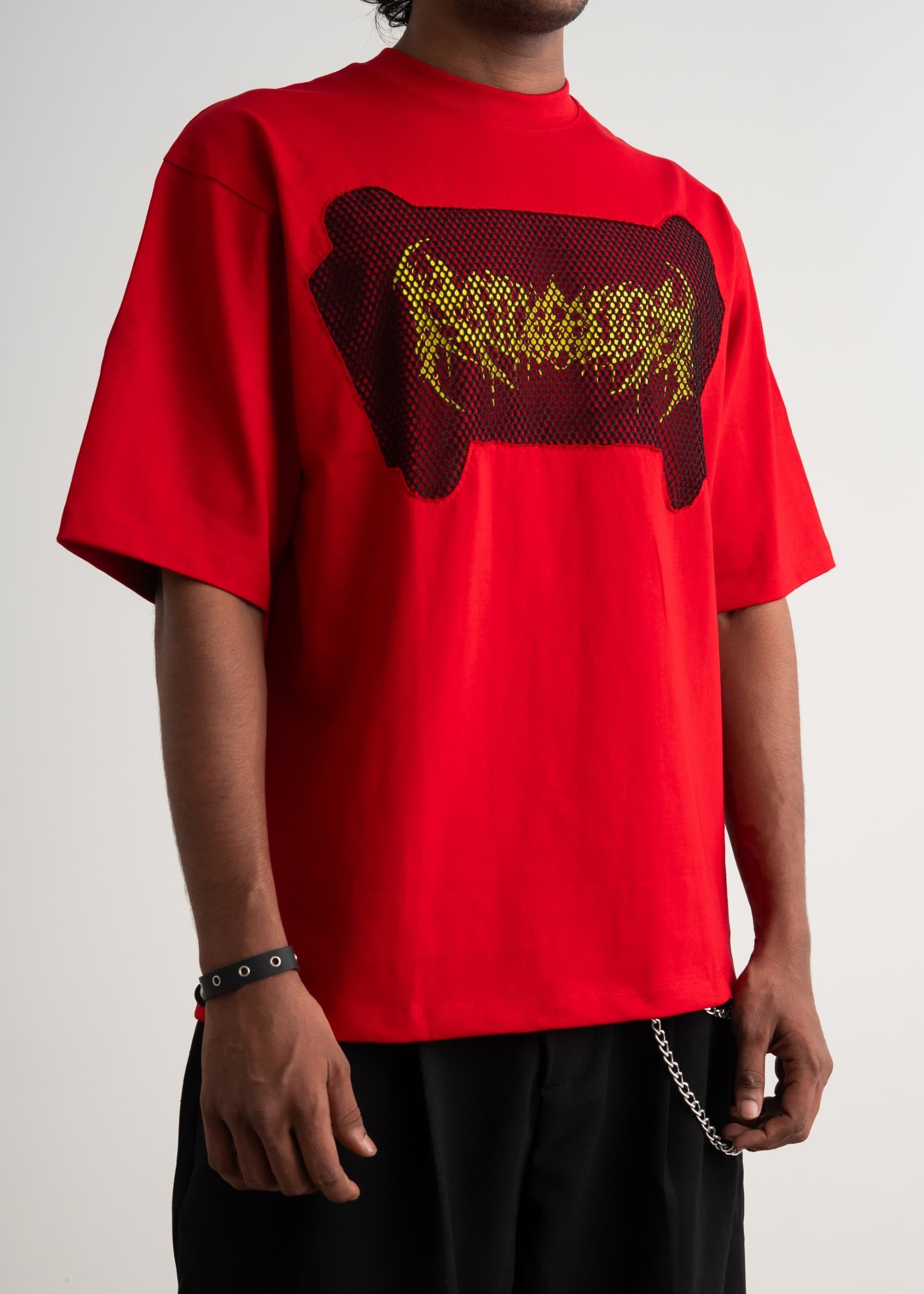 FRONT NET EMBROIDERY AND PRINT