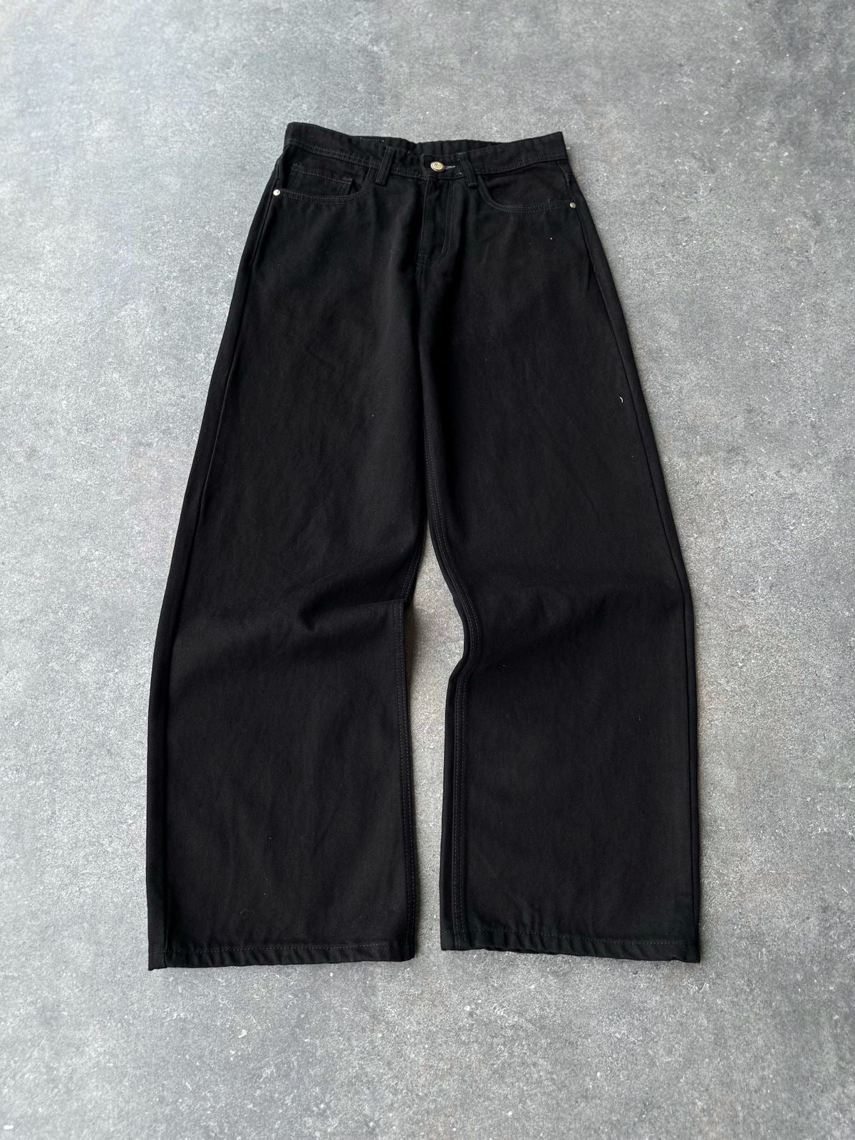 PLAIN BAGGY WIDE LEG BLACK