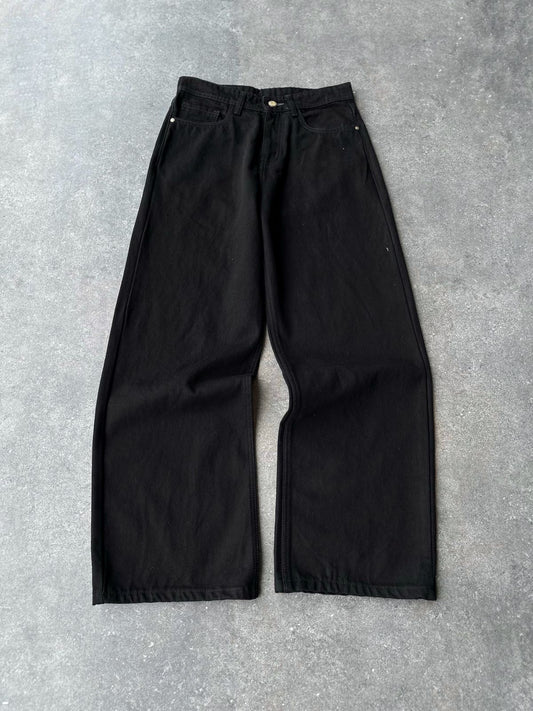 PLAIN BAGGY WIDE LEG BLACK