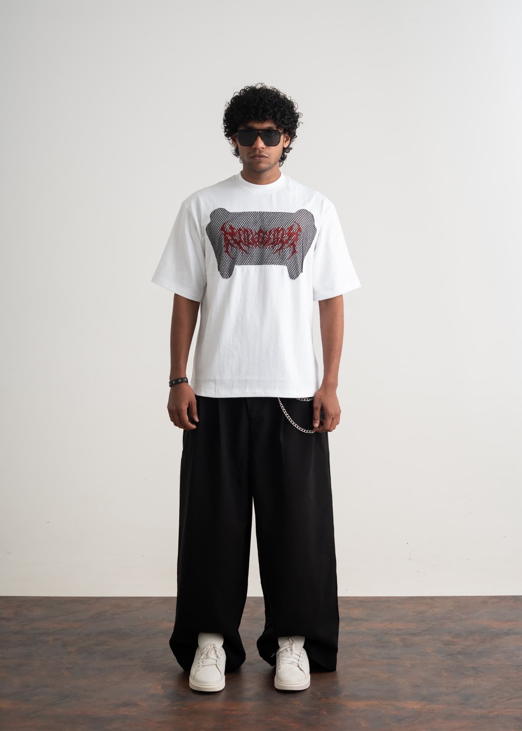 FRONT NET EMBROIDERY AND PRINT